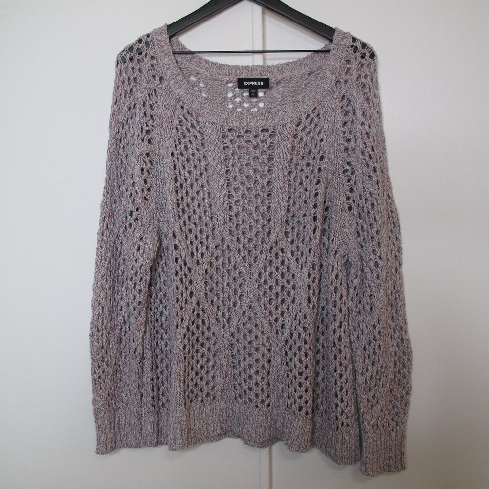 EXPRESS Lavender Open Weave Sweater